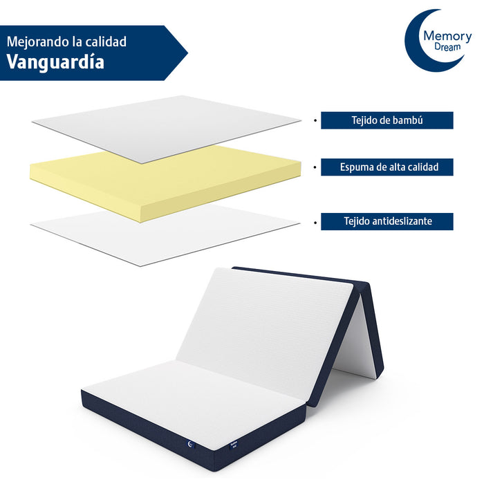 Colchón plegable BAMBOO FOLD Espuma de Alta Densidad