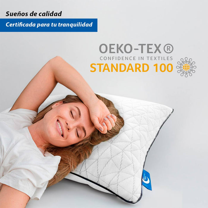 MEMORY DREAM HARMONY  Almohadas de Memory Foam triturado, Paquete de 2, Almohadas de Lujo,  Almohada Tela de Bamboo