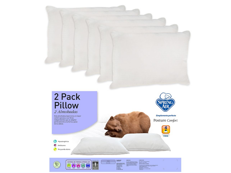 Paquete de 6 Almohadas Spring Air