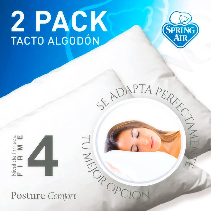 Paquete de 2 Almohadas Anti Ácaros | Máxima Comodidad | Diseño Firme