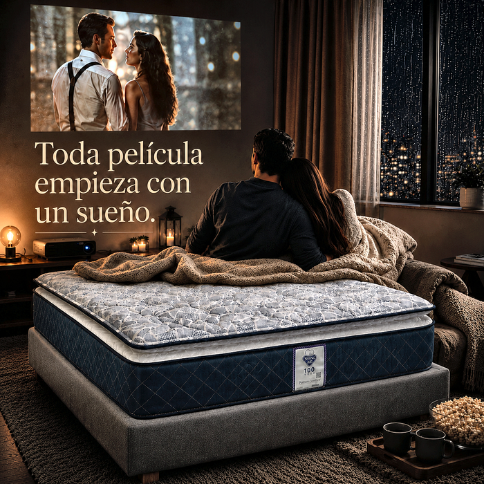 Colchón Spring Air 5 años Garantia Posture Confort Shot Confort Semi-Firme con Pillow Top