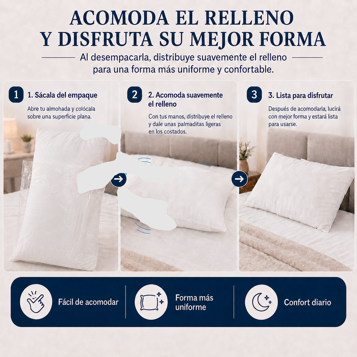 Paquete 2 Almohadas Memory Dream Standar – Firmeza media
