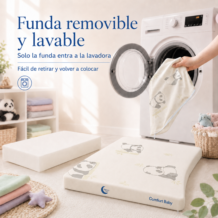 Colchón para Cuna de Bebé Memory Dream – Repelente a Líquidos con Funda Lavable