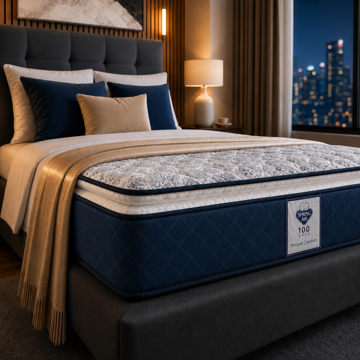 Colchón Spring Air 5 años Garantia Posture Confort Shot Confort Semi-Firme con Pillow Top