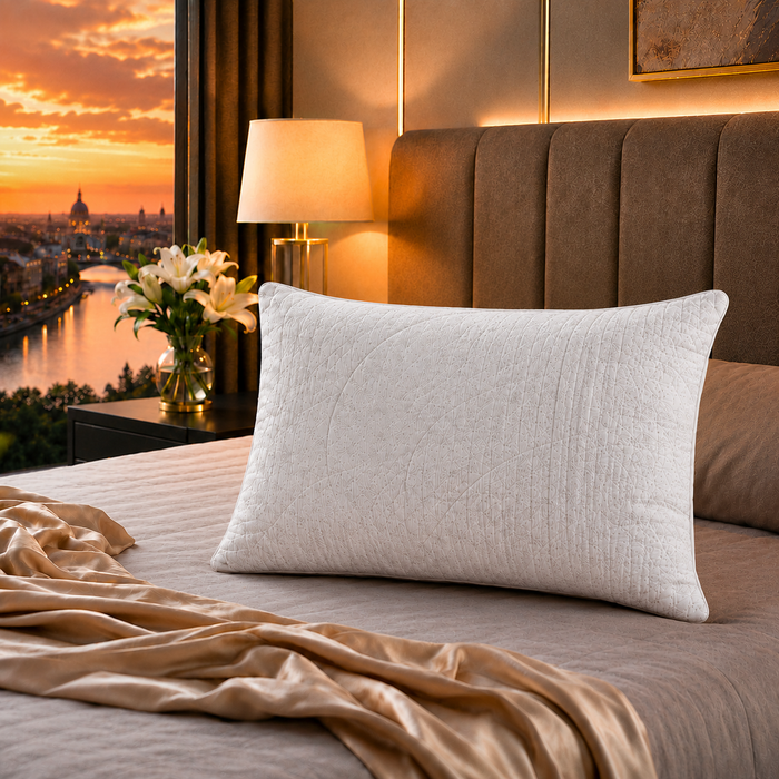 MEMORY DREAM SENSATION  Almohadas de fibra de poliester, Paquete de 2, Almohadas de Lujo,  Tela Suave