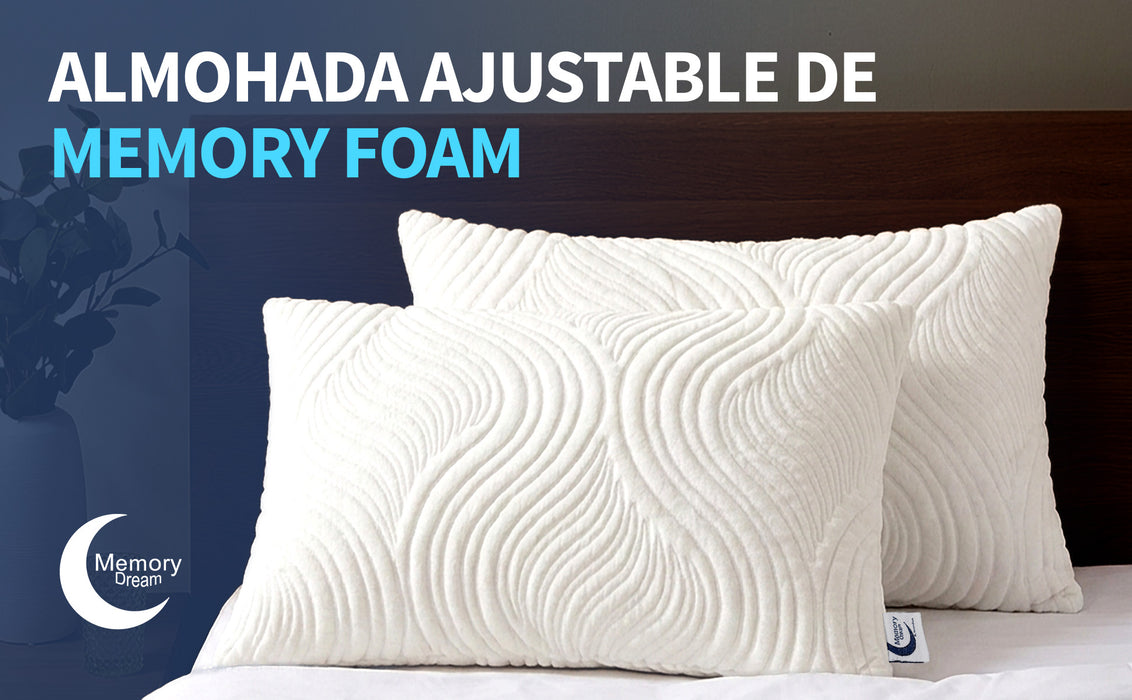 MEMORY DREAM THERAPY  Almohada de Memory Foam triturado, Almohada de Lujo,  Almohada de alta calidad