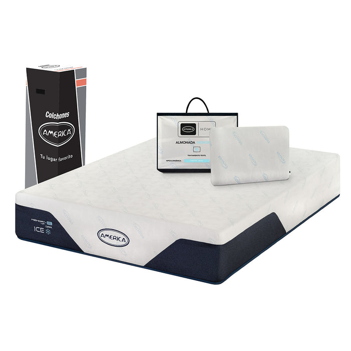 Colchón América ICE Memory Foam Con Latex Almohada de regalo