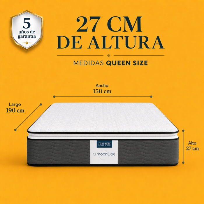 Colchón Park Restonic – Soporte Semifirme con Resortes Durables