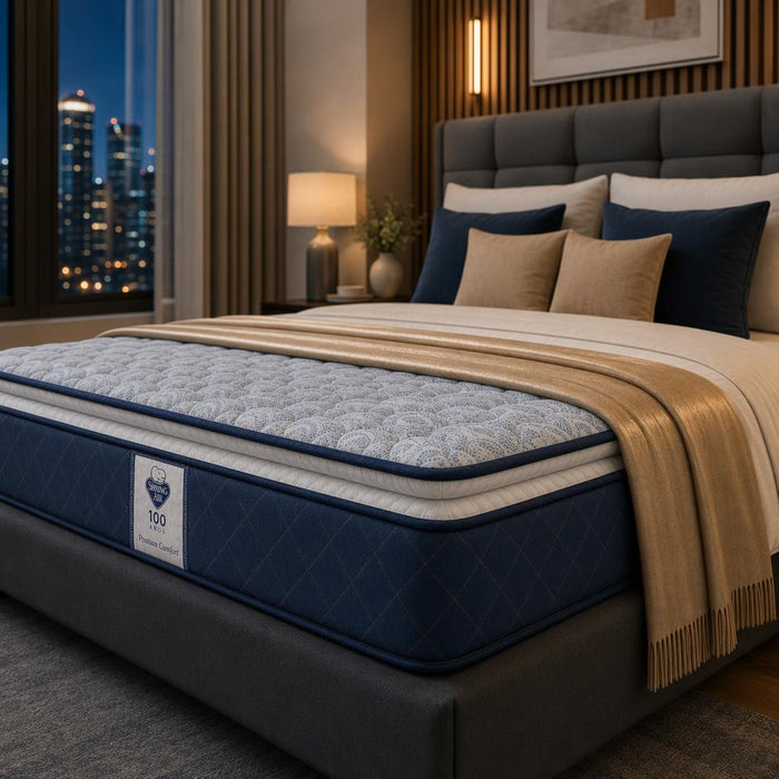 Colchón Spring Air 5 años Garantia Posture Confort Shot Confort Semi-Firme con Pillow Top