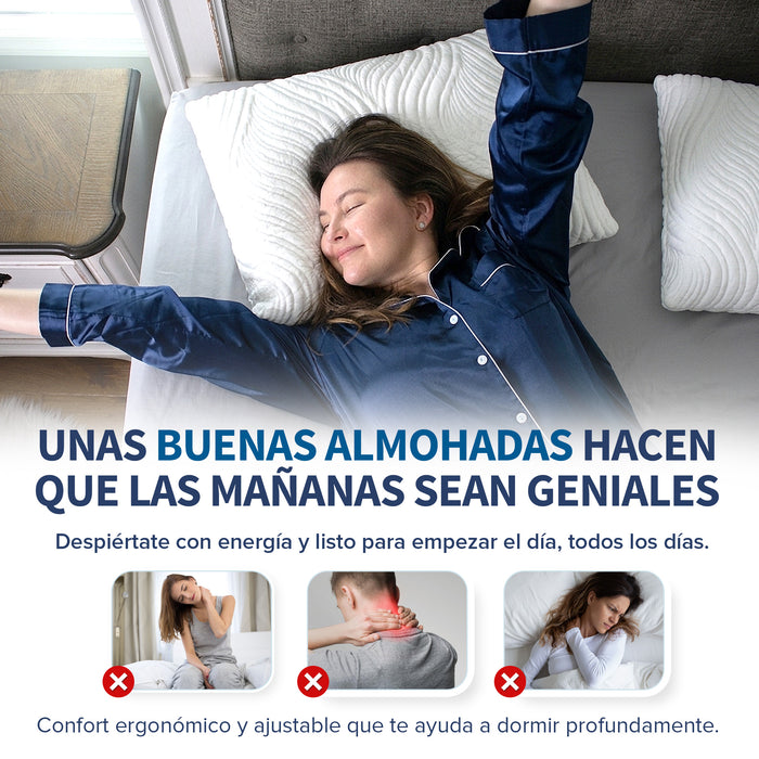 MEMORY DREAM THERAPY  Almohada de Memory Foam triturado, Almohada de Lujo,  Almohada de alta calidad