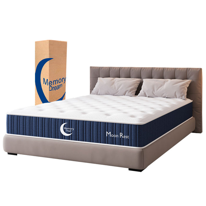 Colchón Moon Rest, Memory  con resortes Independientes, En Caja
