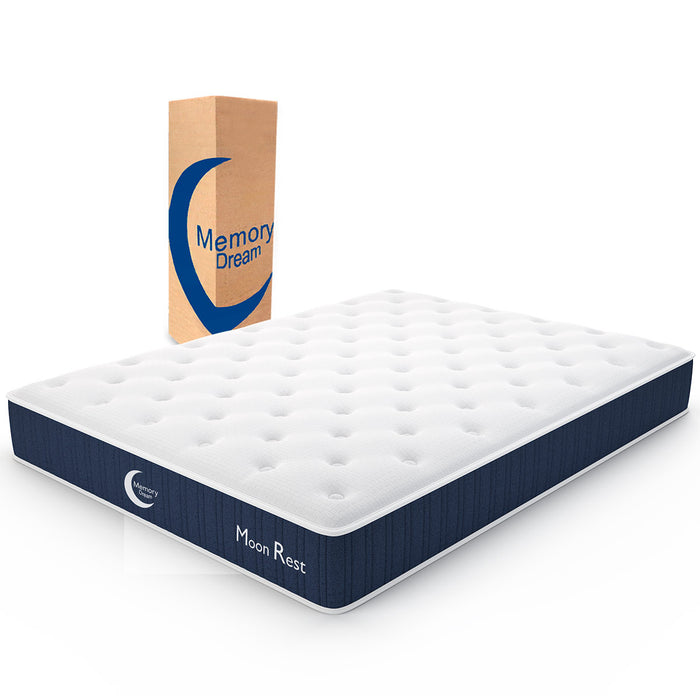 Colchón Moon Rest, Memory  con resortes Independientes, En Caja