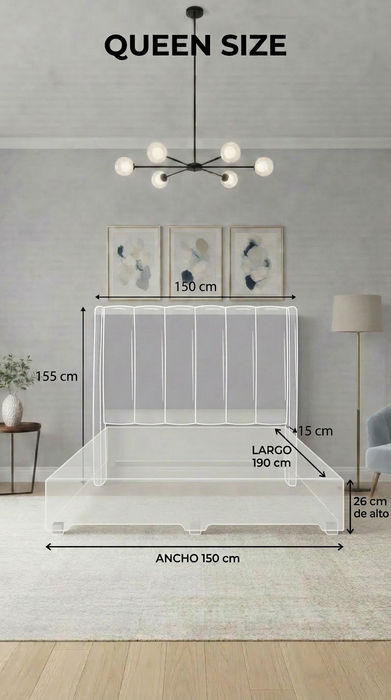 Juego de Base Cama + Cabecera Tapizada En Tela Lino Gris | Madera de Pino | Moderno Diseño Y Calidad Premium  | Minimalista | Muy Resistente Y Garantizada