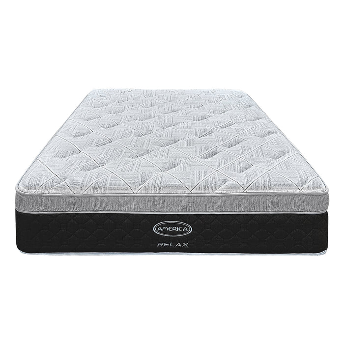 Colchón America RELAX – Colchoneta Euro Top con MEMORY FOAM y Resortes BONNEL (Individual, Matrimonial, Queen o King) MUY  PREMIUM