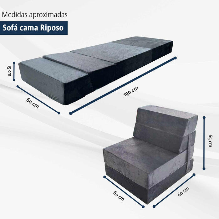RIPOSO Memory Dream  Sofa cama Plegable, Colchón Plegable, Sillón 2 en 1