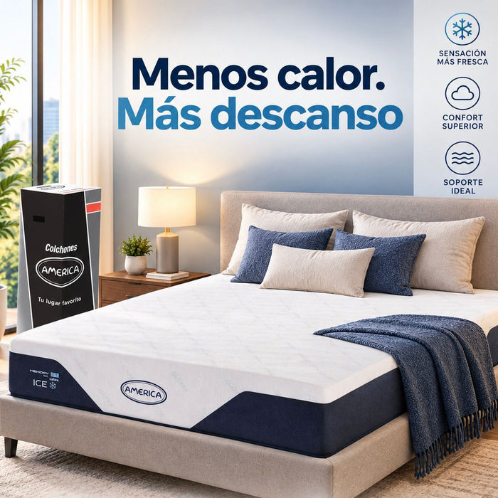 Colchón América ICE Memory Foam Con Latex Almohada de regalo