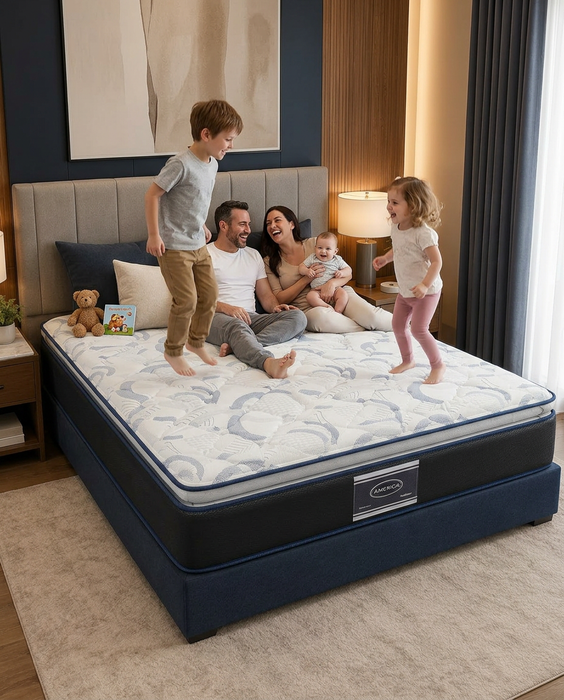 Paquete de Colchon America Madison con Base Box Almohadas y Protector Gratis