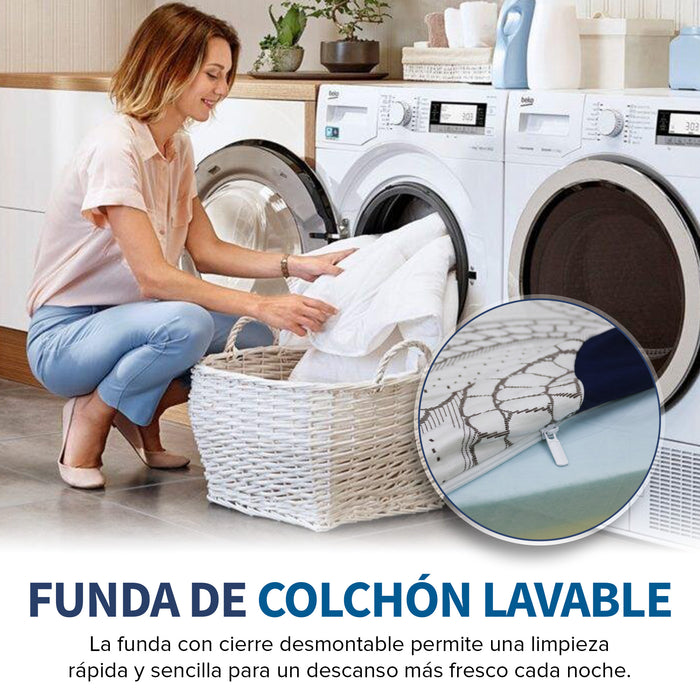 Colchón Bamboo Memory Foam – Fresco y Adaptable sin Resortes 10 años de garantia