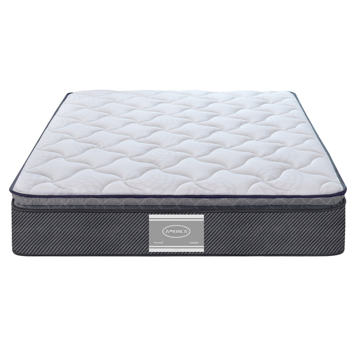 Paquete de Colchon America London con Base Box Almohadas y Protector Gratis