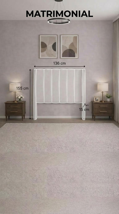 Cabecera Para Cama O Recamara Tapizada En Vinipiel Hanzo Gris | De Madera De Pino | Moderno Diseño Y Calidad Premium | Minimalista | Muy Resistente