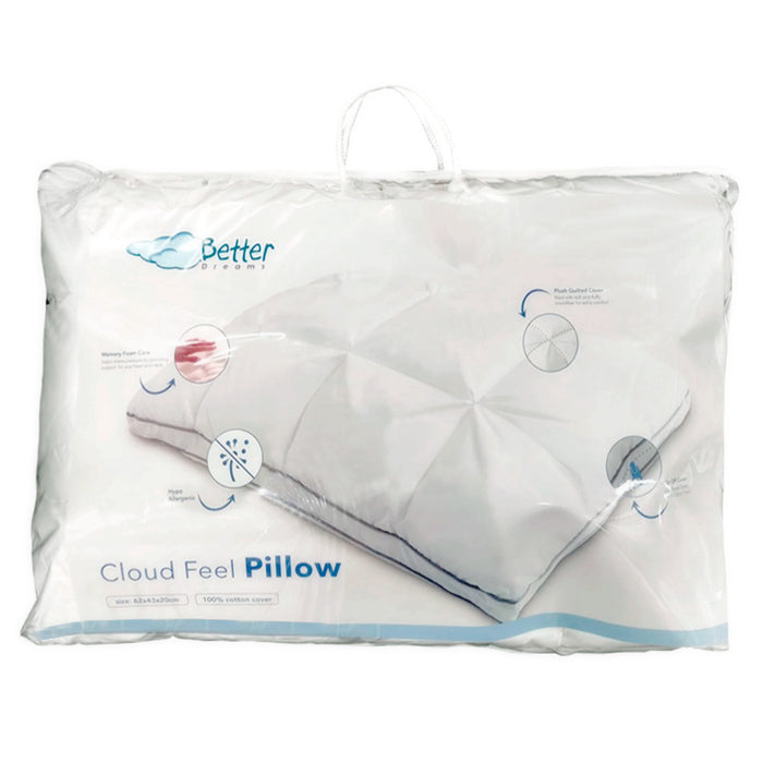 Almohada memory foam hipoalergénica con funda de algodón