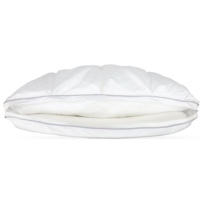 Almohada memory foam hipoalergénica con funda de algodón