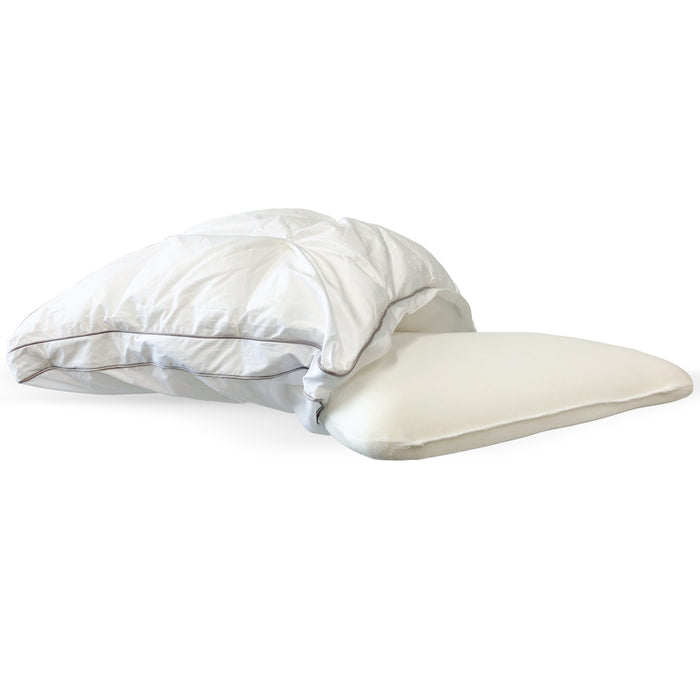 Almohada memory foam hipoalergénica con funda de algodón
